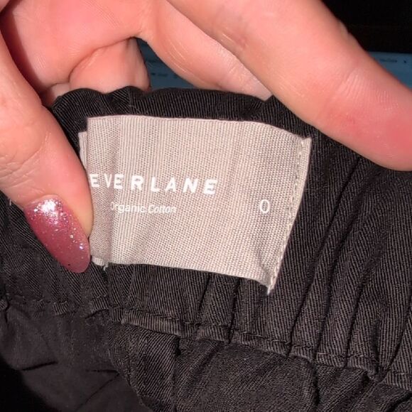 Everlane The Easy Short Black Organic Cotton Size 0 - Picture 4 of 14
